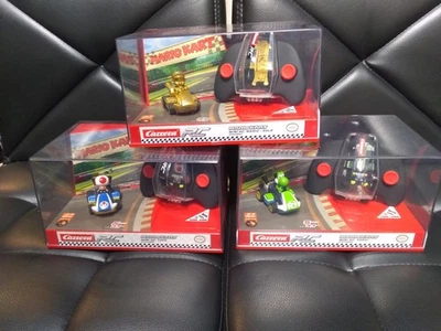 Carrera Nintendo Mario Kart Mini RC Lot Of 3 New Mario Gold Yoshi & Toad Rare  - Image 1 of 4
