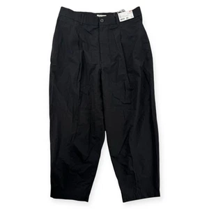Uniqlo Comptoir Des Cotonniers Pants Womens XXL Linen Blend Tapered Black NWT - Picture 1 of 10