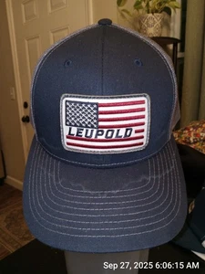 Leupold Optics Scope Trucker Hat - Mesh - United States Flag - SnapBack - Picture 1 of 4