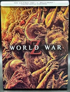 WORLD WAR Z SHOUT US EXCLUSIVE 4K UHD 3 DISC BLURAY STEELBOOK *READ DESCRIPTION* - Picture 1 of 17