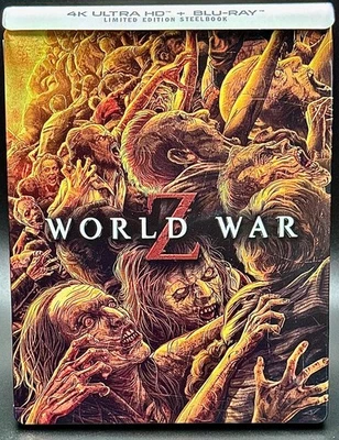 WORLD WAR Z SHOUT US EXCLUSIVE 4K UHD 3 DISC BLURAY STEELBOOK *READ DESCRIPTION* - Image 1 of 4