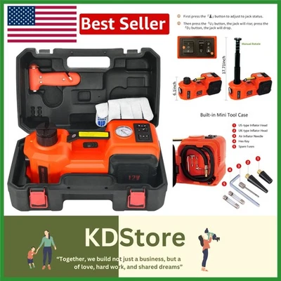 Compact Electric Car Jack 5 Ton with Dual Power - Fast Lifting & Safety Features - Image 1 of 4