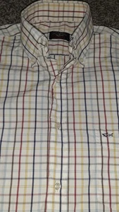 Paul & Shark Yachting Mens Short Sleeve Check Shirt Size 38 / medium - Picture 1 of 5
