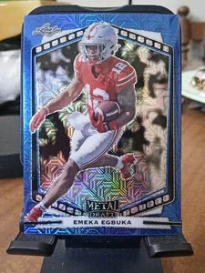 Leaf Draft 2022 - Metal Blue Wave #B-EE1 Emeka Egbuka (RC)(JGA) - Imagen 1 de 6