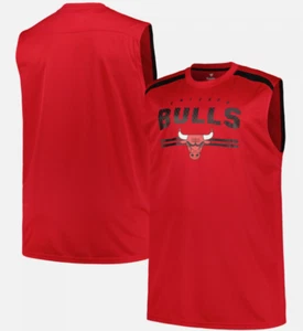 Men's Fanatics Red Chicago Bulls Big & Tall Birdseye Muscle Tank Top 2XLT NEW - Picture 1 of 2