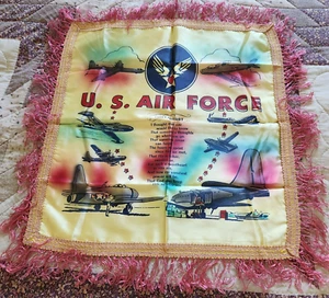 VINTAGE U.S. AIR FORCE SWEETHEART PILLOW COVER - Picture 1 of 7