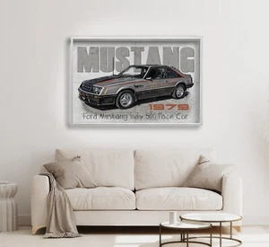 1979 Mustang Indy 500 Pace Car Oldtimer 24x36 oder 11x17 Wandposter - Bild 1 von 4