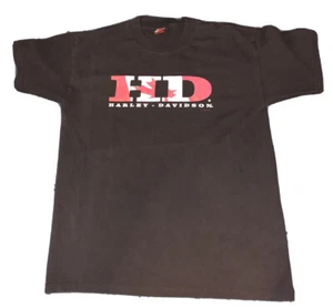 Vintage Harley Davidson Canada BIG PRINT BIG LOGO T-Shirt Black Size Medium - Picture 1 of 8