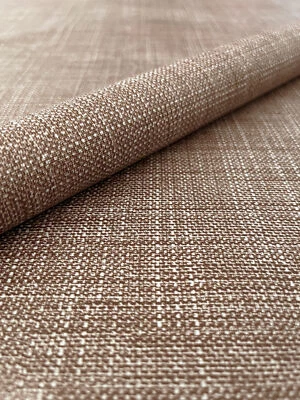 PVC Tischdecke Leinenoptik BRAUN Meterware Wachstuch Eckig Breite&Länge wählbar - Bild 1 von 3