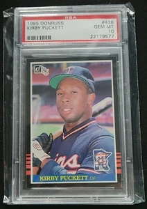 1985 Donruss #438 Kirby Puckett ROOKIE Baseball Card / PSA GEM MT 10 - Picture 1 of 2