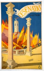 Italian Travel poster Cesenatico by Guerrini 1927 ORIGINAL RIVIERA Adriatica - Picture 1 of 6