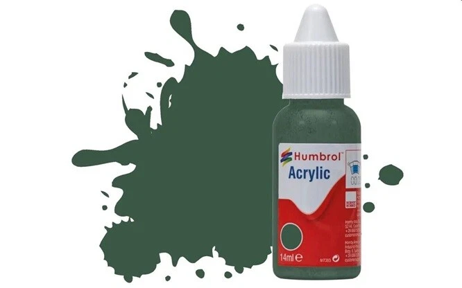 Humbrol DB0116 - HUMBROL ACRYLIC DROPPER BOTTLE 14ML No116 US Dark Green Matt