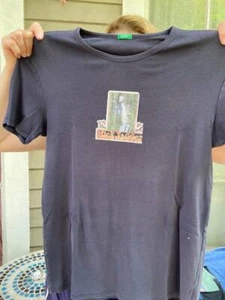 Mick Jagger Rolling Stones Transfer on a Dark Blue Benetton T - Picture 1 of 2