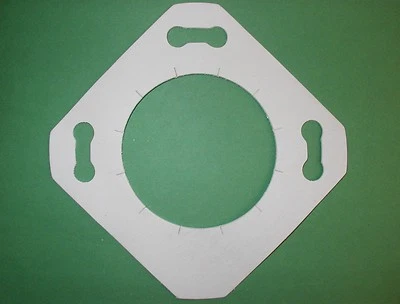 Beckett Oil Burner Flange Gasket 3 Bolt, 6 5/16 square, 4" Diam, Weil McLain