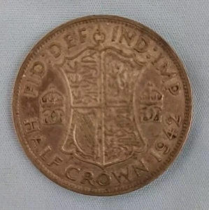 1942 Great Britain Silver Half Crown - Picture 1 of 4