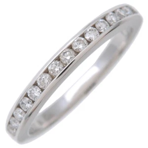 Auth Tiffany&Co. Half Circle Channel Setting Diamond Ring PT950 US4.5 Used F/S - Picture 1 of 6