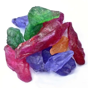 DYED 2000 Ct NATURAL Sapphire MIX COLOR Rough CERTIFIED Loose Gemstone Lot 25S - Picture 1 of 7
