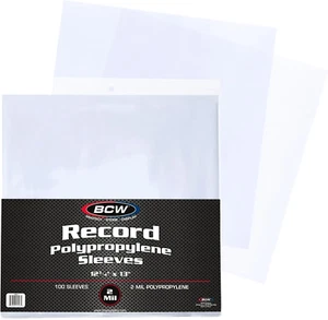 33 RPM Record Sleeves - 100 Ct | Polypropylene Vinyl Record Outer Sleeves | 2 Mi - Imagen 1 de 12