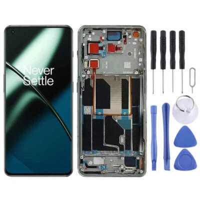 OEM For OnePlus 11 LTPO3 Fluid AMOLED Display Touch Screen Digitizer Green Frame - Image 1 of 4