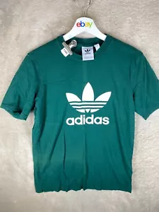 adidas Casual T-Shirts Top Size S Womens Green Logo Short Sleeve - Picture 1 of 11