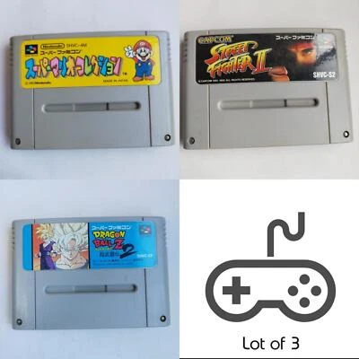 Super Mario Collection Street Fighter II Dragon Ball Z 2  Super Famicom Tested - Image 1 of 4