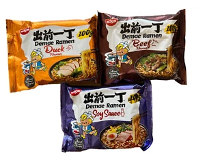 30 Nissin Demae Ramen duck Beef Ente Instant Nudeln Soja Sauce Nudelsuppe 3 Sort - Bild 1 von 5