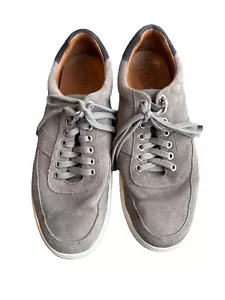 Peter Millar Men’s VANTAGE Low Top Lace Up Suede Sneakers US 10.5M Gray - Picture 1 of 11