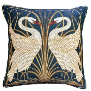 Signare Tapestry Walter Crane Swan Filled Cushion 45 cm  - Picture 1 of 6