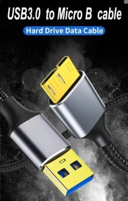 Cavo USB 3.0 micro B per hard disk esterni WD Seagate Toshiba Canvio - Immagine 1 di 3