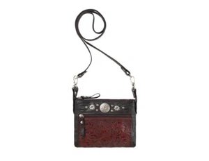 American West Western Handbag Trail Rider Crossbody Crimson 9370884 - Picture 1 of 3