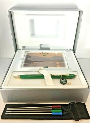 NUEVO BOLÍGRAFO CROSS TOWNSEND JADE GOLD FLAKES con APLICACIONES DE ORO 22K #672 Foto 1 de 4