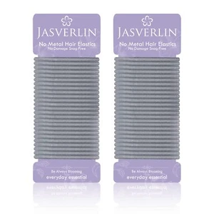 Gray Hair Elastics Ties No Metal Ponytail Holders For Women Girls Men Guys Thick - Picture 1 of 8