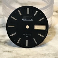 VINTAGE 1970 SEIKO ACTUS 5 MATTE BLACK DIAL FOR CAL. 7019! ORIGIANL! USA SELLER!