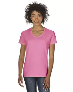 10 Pack Of Gildan G500VL Ladies Solid Heavy Cotton T Shirt Blank V-Neck T-Shirt - Picture 1 of 17