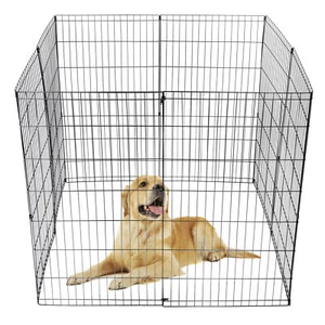 42" Dog Playpen Crate Fence Pet Play Pen 8 Panel Exercise Puppy Kennel Cage Yard - Picture 1 of 12