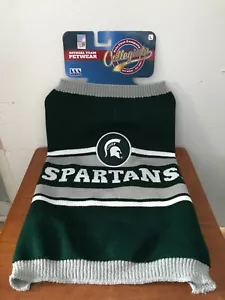 NEW Pets First NCAA Michigan State Spartans Pet Dog Sweater Jersey Size Large - Picture 1 of 4
