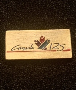 Vintage Canada 125 Years Anniversary Gold Tone Country Collector Lapel Pin - SP6 - Picture 1 of 5