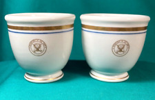 Vintage Original DEPARTMENT OF THE NAVY Two Porcelain Double Egg Cups