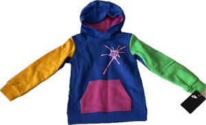 Nike Pullover Hoodie Boys Size 4T Multicolor Block Color Kangaroo Pocket