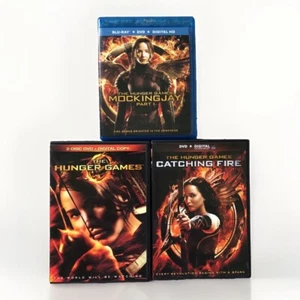 Hunger Games DVD/Blu Ray Set (Hunger Games, Catching Fire & Mocking Jay P.1) - Picture 1 of 8