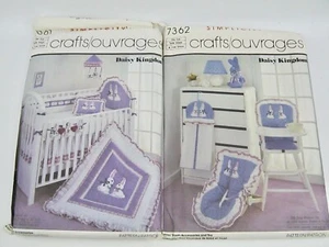 Lot of 2 Baby Sewing Patterns Infant Nursery Decor Quilt Daisy Kingdom Uncut - Picture 1 of 4