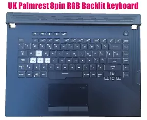 UK Palmrest 8pin RGB Backlit keyboard for Asus G512L G512LI G512LV G512LU G512LW - Picture 1 of 2