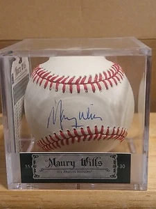 MAURY WILLS d.2022, Los Angeles Dodgers Signed OAL Baseball (PSA) - Picture 1 of 9