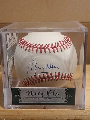 MAURY WILLS d.2022, Los Angeles Dodgers Signed OAL Baseball (PSA) - Image 1 of 4