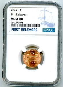 2025 P LINCOLN SHIELD CENT NGC MS66 PENNY FIRST RELEASES - SCARCE AND LIMITED - Picture 1 of 2