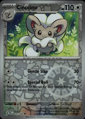Cinccino - 137/162 Reverse Holo Uncommon SV05: Temporal Forces 137/162 NM - Image 1 of 2