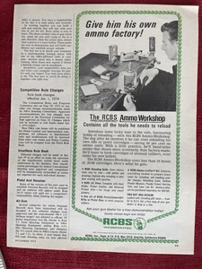 Vintage 1973 Print Ad RCBS Ammo Workshop Ammunition Reloading Tools Ad - Picture 1 of 3