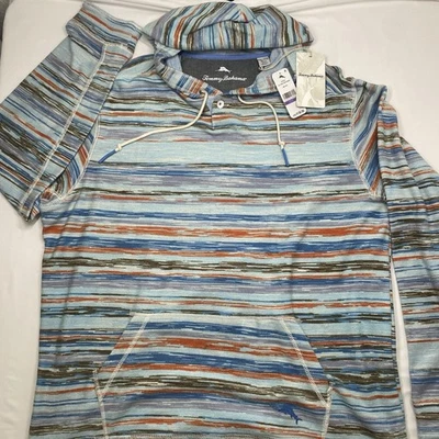 Tommy Bahama Salt Point Sudadera con Capucha XXL Azul Nuevo con Etiquetas $138 Pullover Ligero Foto 1 de 4