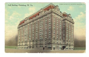 Golfgebäude, Clarksburg, W. Va. verschickt 1910 - Bild 1 von 2