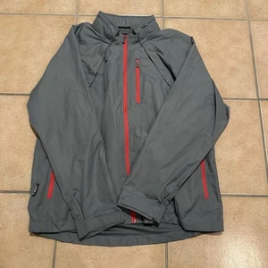 ScotteVest Tropiformer Tech Jacket Mens Large Gray Red Piping Convertible Vest - Picture 1 of 8